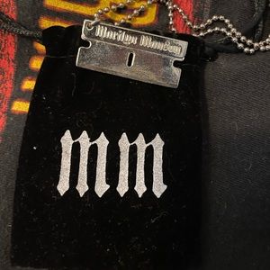 Marilyn Manson Razorblade Necklace & Bag- VIP tour merch